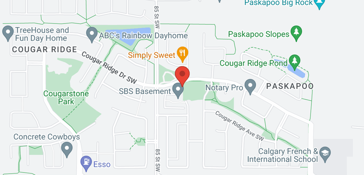 map of #603 281 Cougar Ridge DR SW